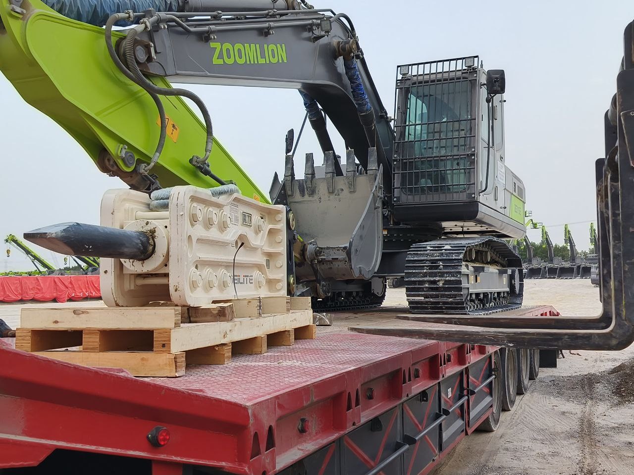 Excavator with Jack Hammer